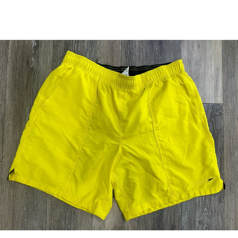 Speedo Swim Trunks, Yellow, Large
